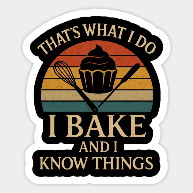 That's what I do I bake and I know things Sticker by SKIBITEES 